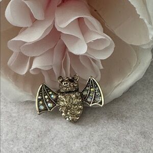 Crystal Bat Brooch